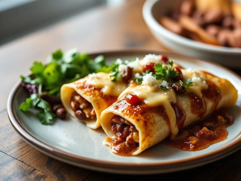 Bean and Cheese Enchiladas