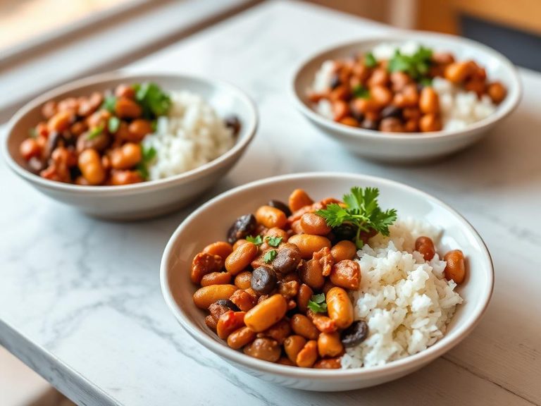 Bean and rice bowls