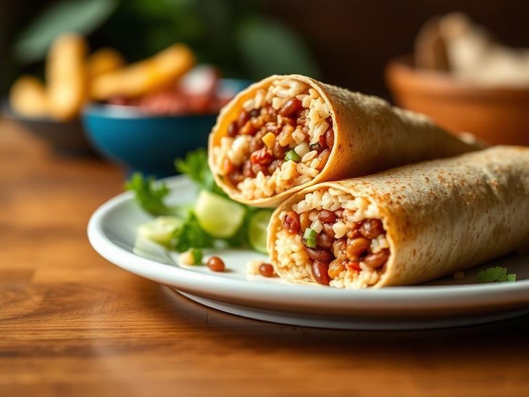 Bean and Rice Burrito