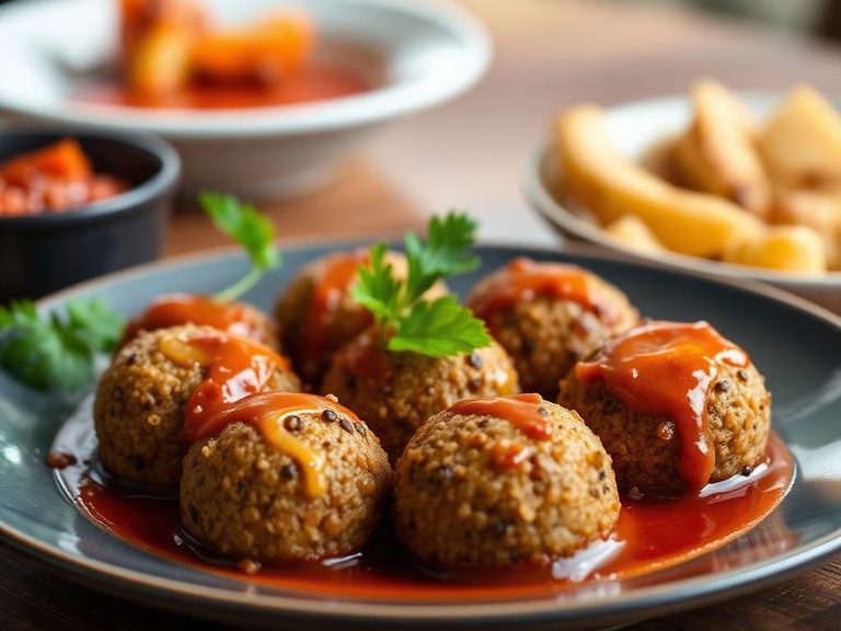 Bean cake with pepper sauce