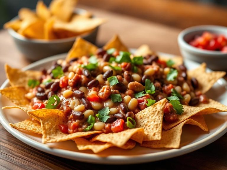 Bean dip nachos