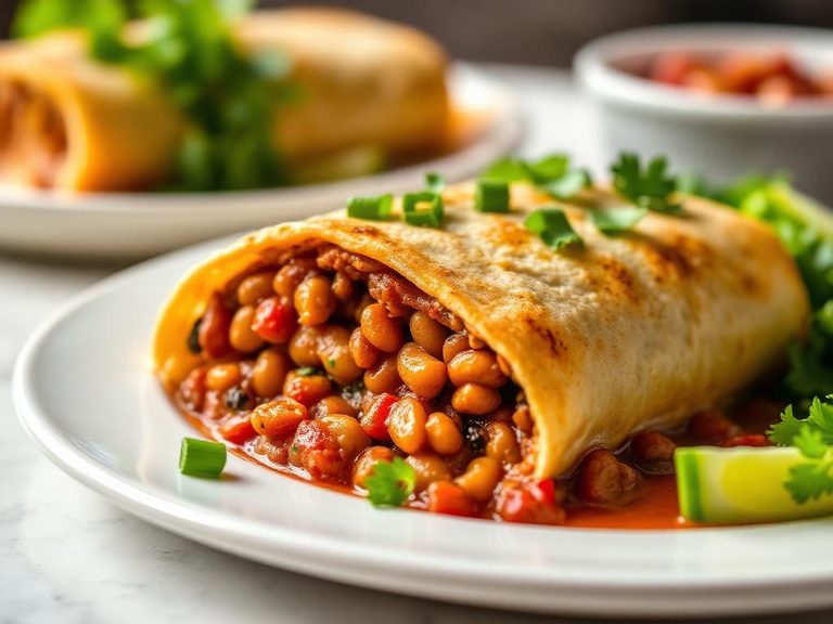 Beef and Bean Chimichanga