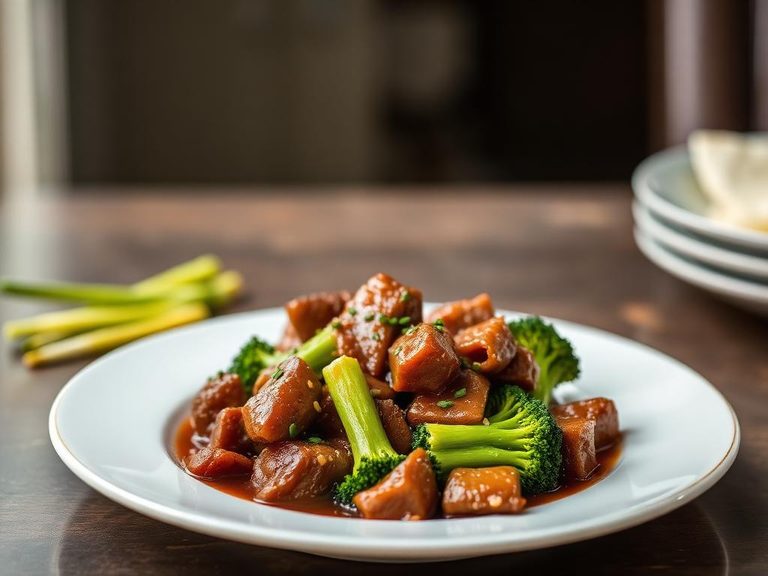 Beef and broccoli with oyster sauce