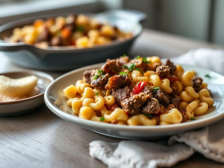 Beef and macaroni casserole