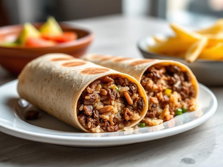 Beef and Rice Burrito