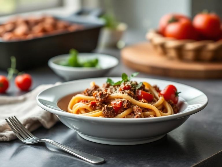 Beef and Tomato Pasta Bake