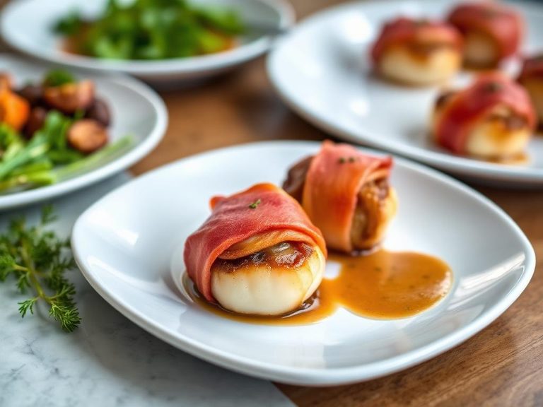 Beef Bacon-Wrapped Scallops