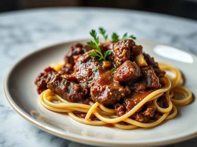 Beef Bourguignon with Noodles