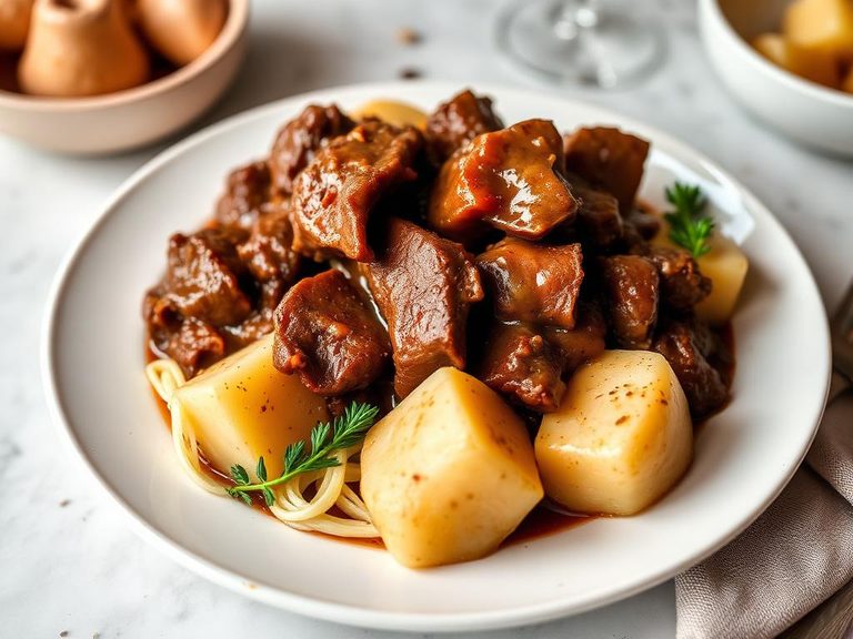 Beef Bourguignon with Potatoes