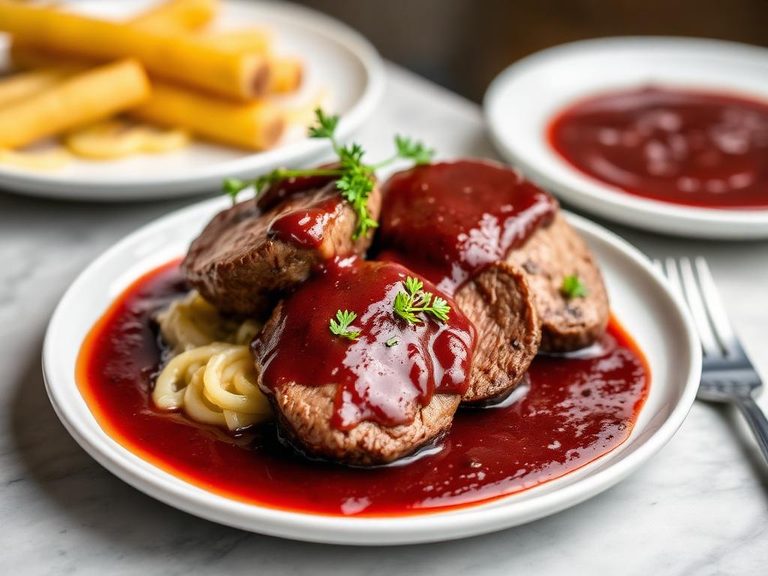 Beef Medallions with Red Wine Sauce
