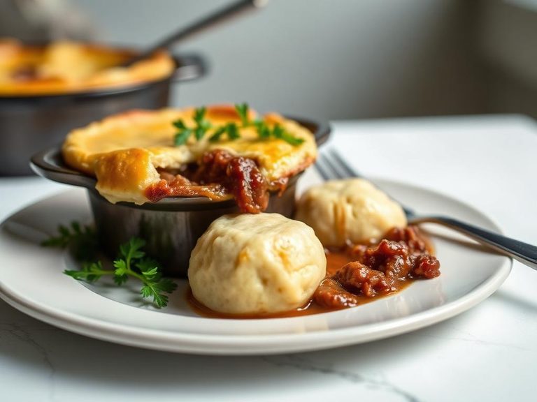 Beef Pot Pie with Dumplings