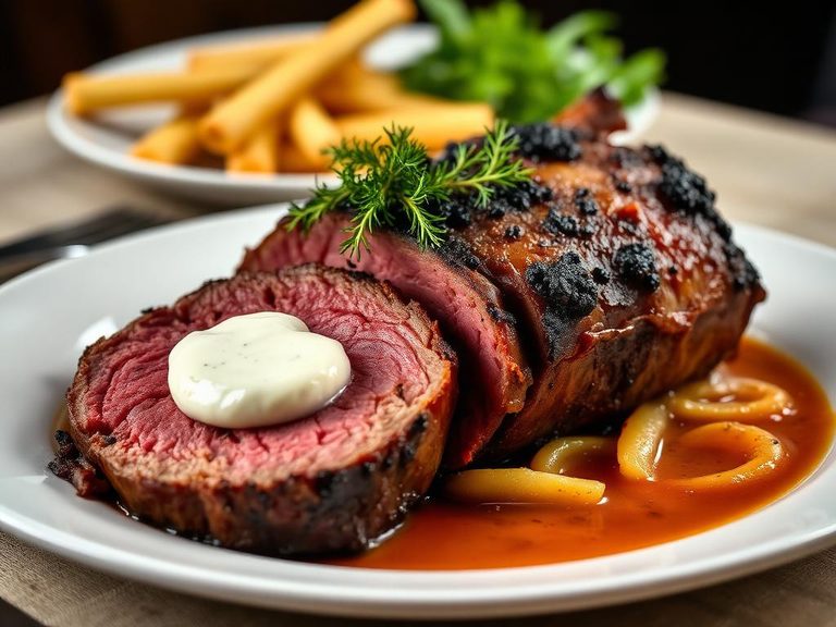 Beef Rib Roast with Horseradish Cream