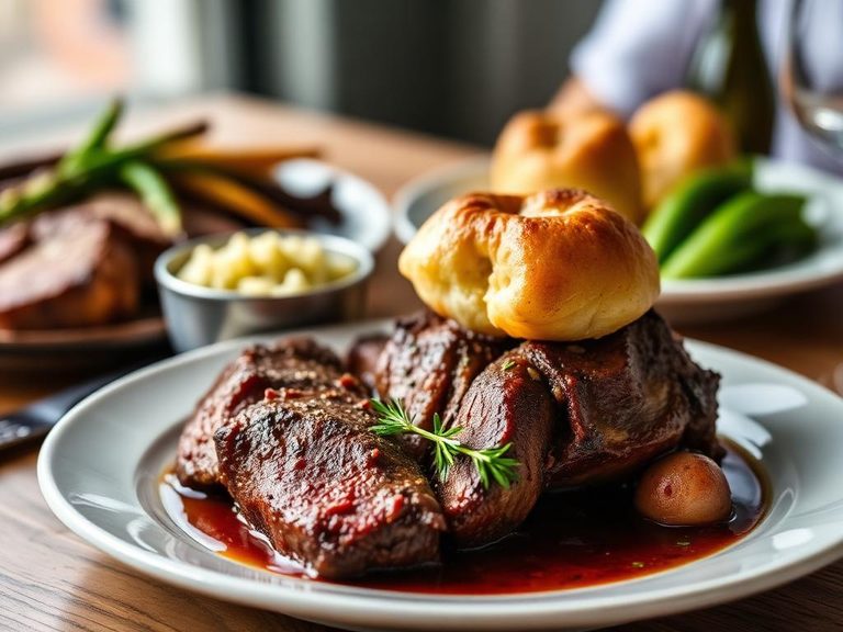 Beef Rib Roast with Yorkshire Pudding