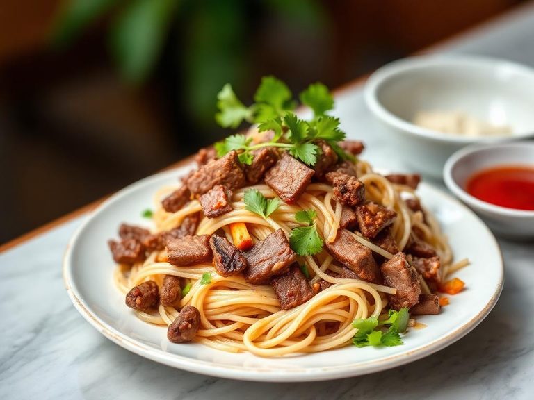 Beef Salad (e.g., Vietnamese Bún Bò Nam Bộ)