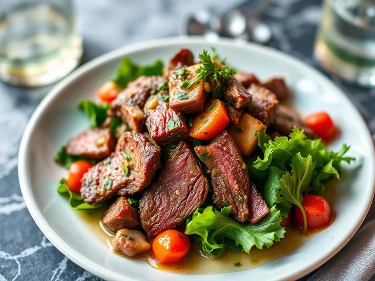 Beef salad with vinaigrette