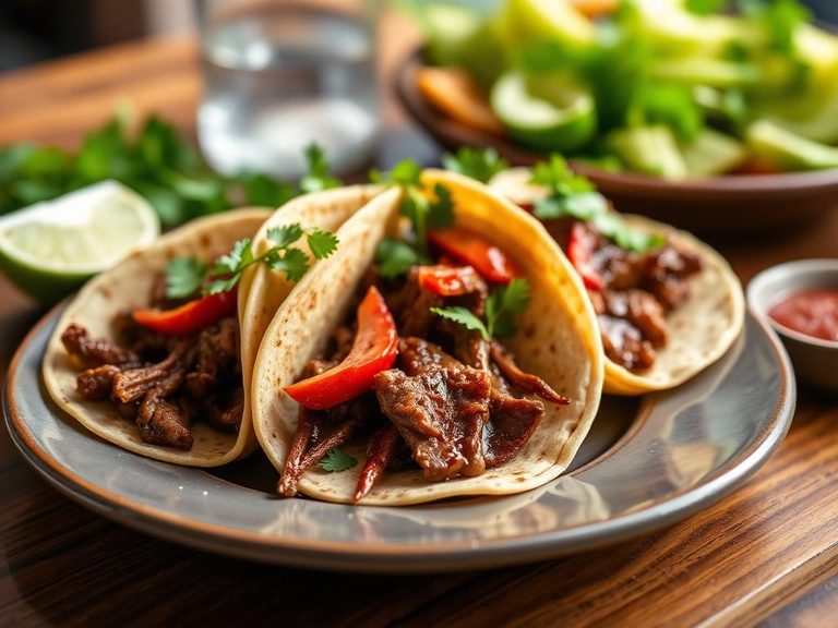 Beef tacos with Denver steak
