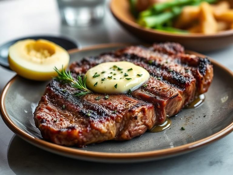 Beefalo Steak with Herb Butter
