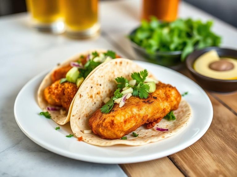 Beer-Battered Fish Tacos