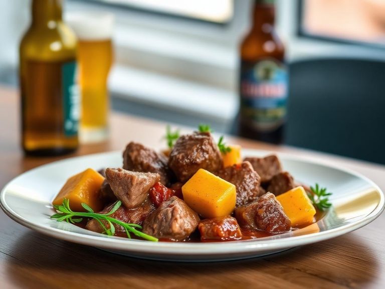 Beer-braised beef stew