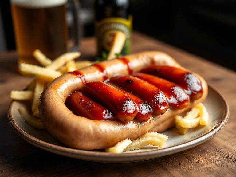 Beer-marinated bratwurst