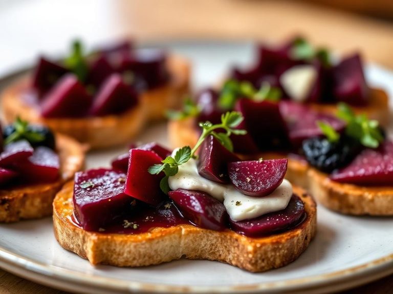 Beetroot and Goat Cheese Tartine