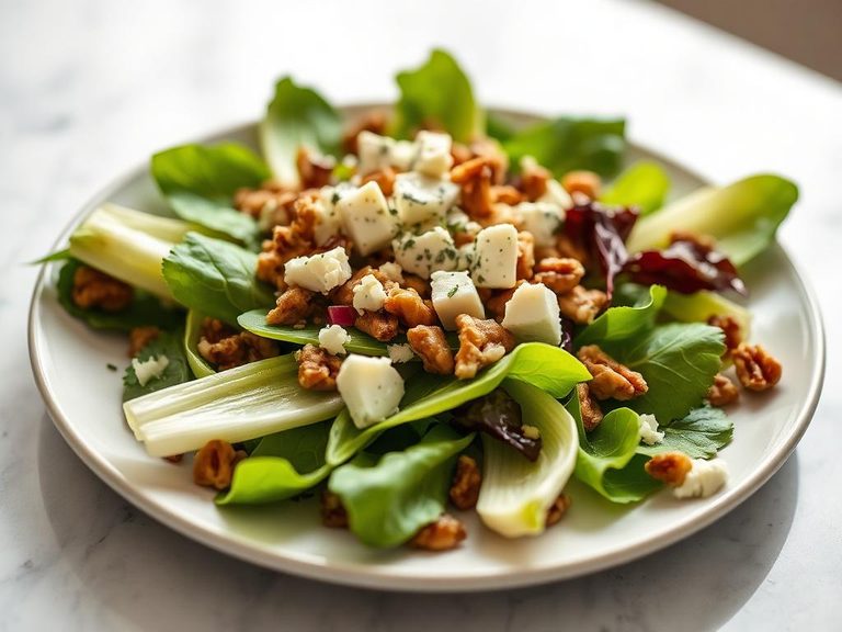 Belgian Endive Salad with Walnuts and Blue Cheese