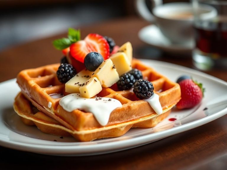 Belgian Waffle with Fruit