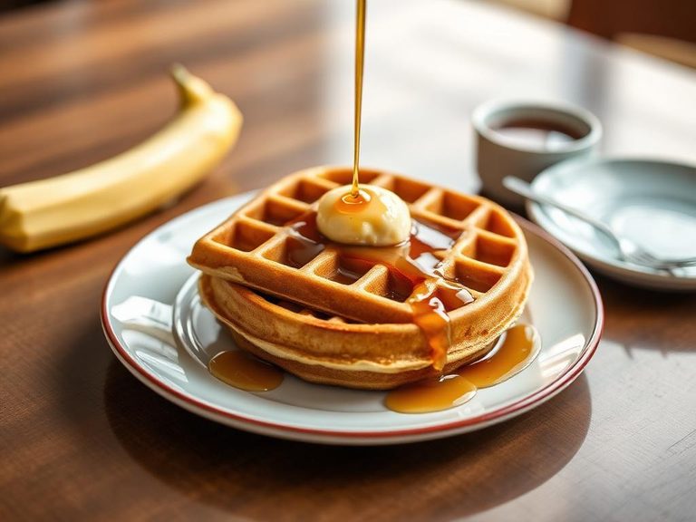 Belgian Waffle with Syrup