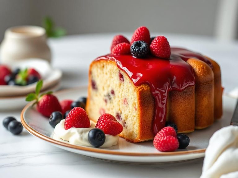 Berries and Cream Pound Cake