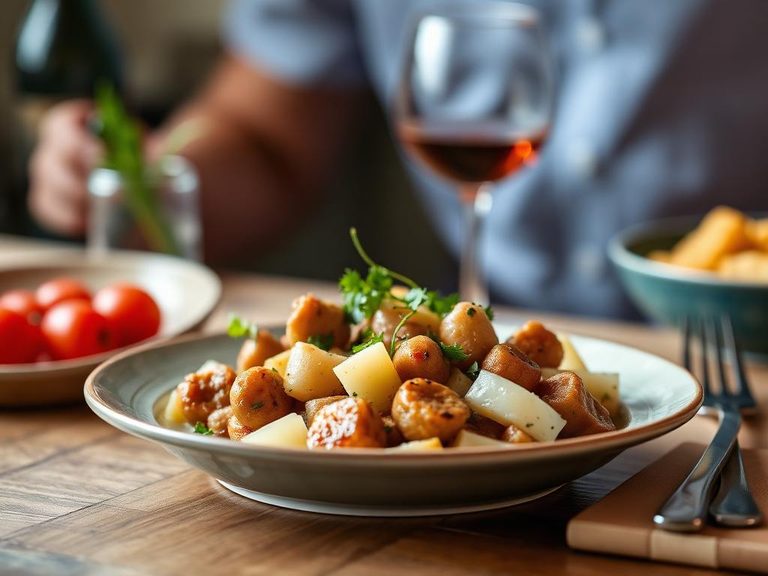Bierwurstsalat (a German sausage salad with a vinaigrette)