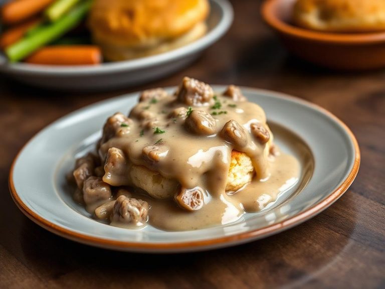 Biscuit and sausage gravy