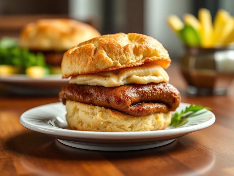 Biscuit and Sausage Sandwich