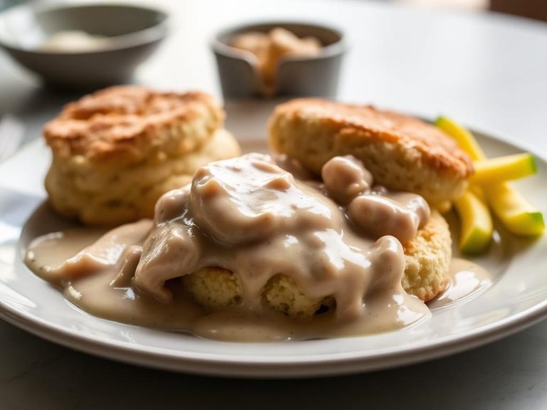 Biscuits and Gravy with Chicken