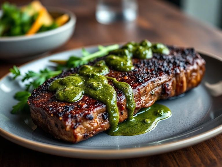 Bison Ribeye with Chimichurri