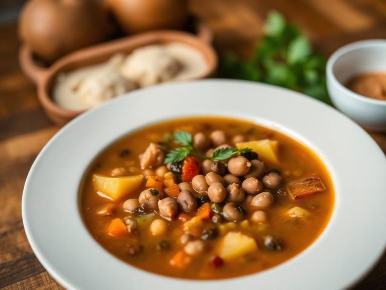 Black-eyed pea and vegetable soup