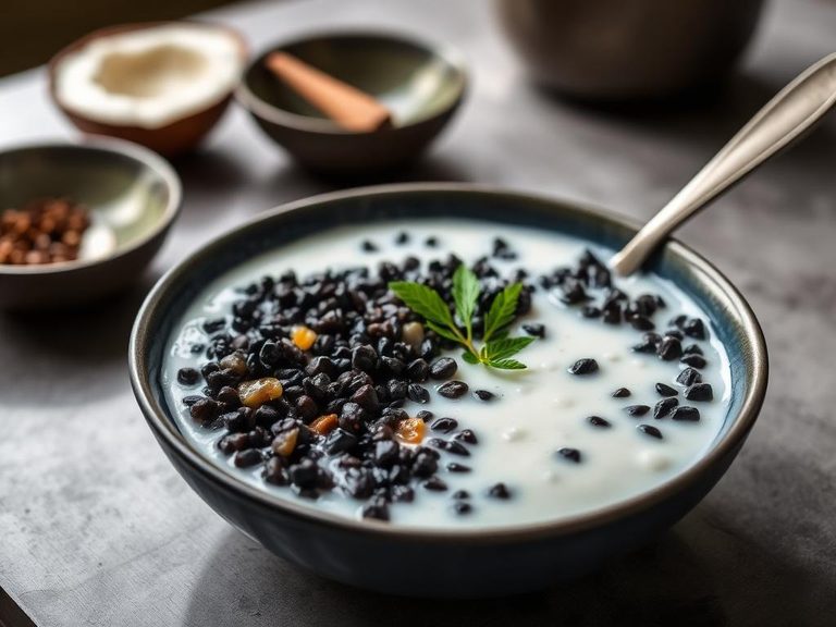 Black Rice and Coconut Milk Porridge