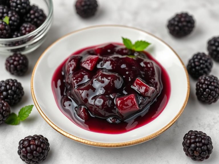 Blackberry jam or compote