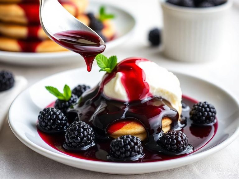 Blackberry syrup for pancakes or ice cream