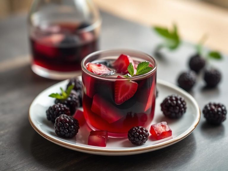 Blackberry vinegar shrub
