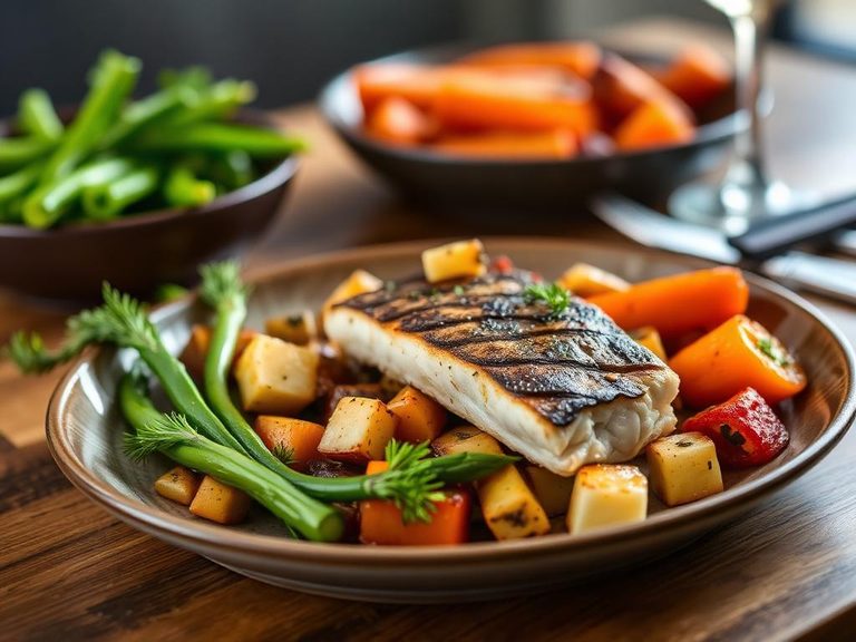 Blackfish with Roasted Vegetables