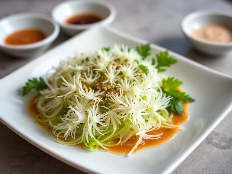 Blanched Chrysanthemum with Sesame Dressing