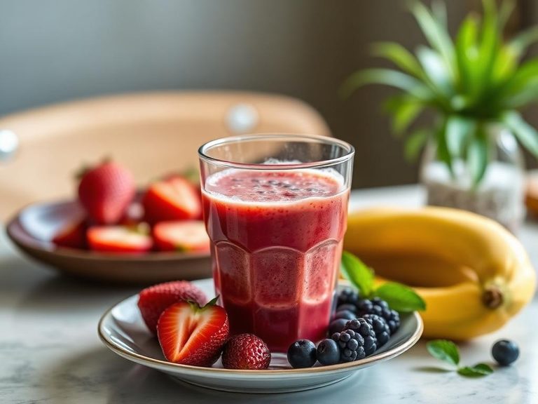 Blended into a fruit smoothie