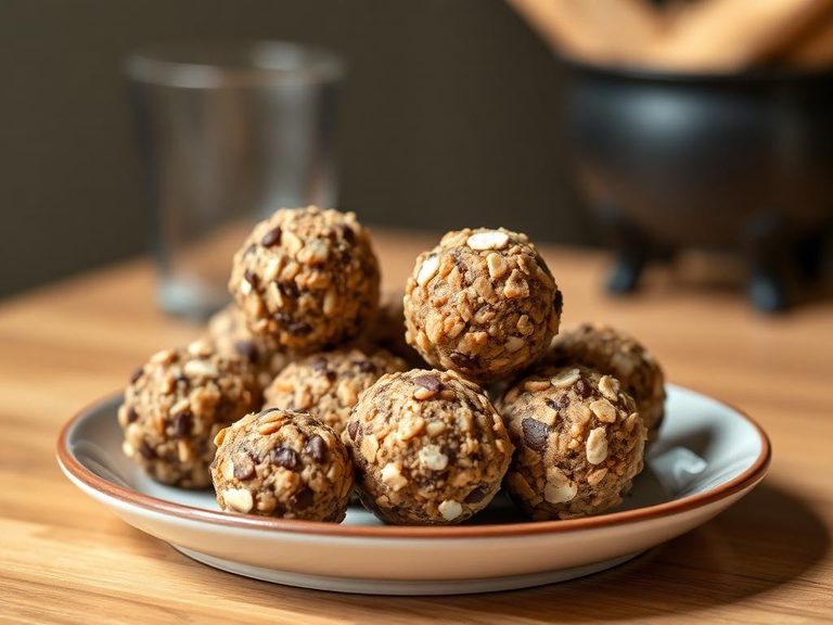 Blended into a no-bake energy bite mixture