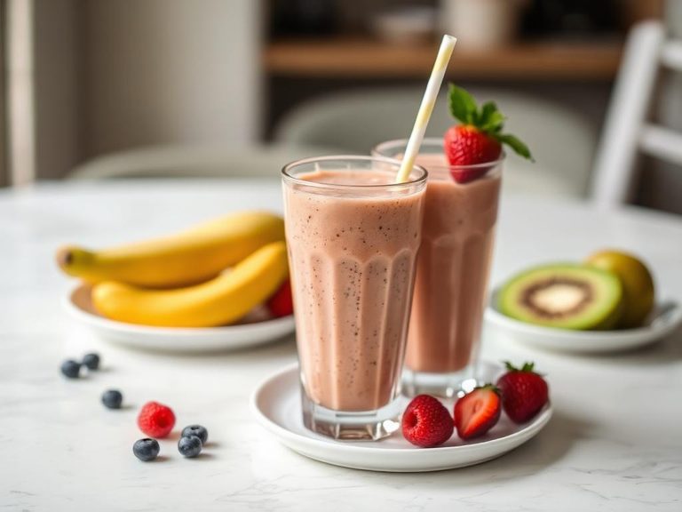 Blended into a simple fruit smoothie