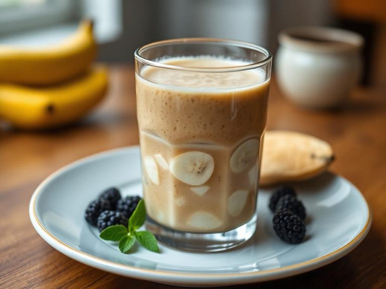 Blended into a smoothie with banana and yogurt
