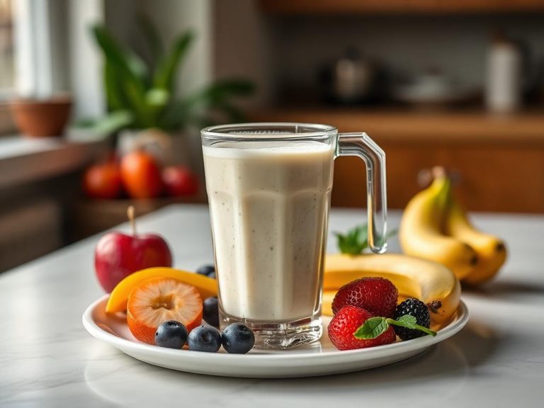 Blended into a smoothie with milk or formula