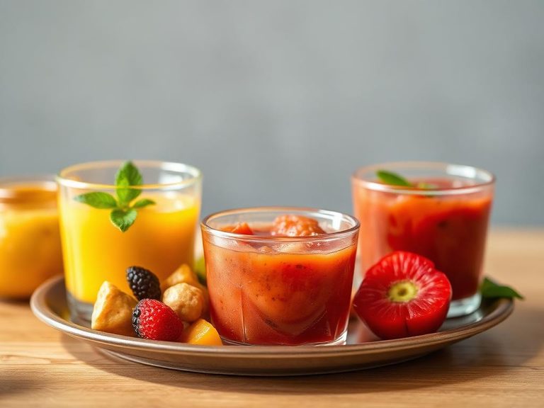 Blended into fruit or vegetable purees