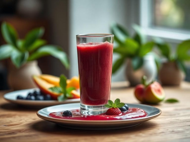 Blended into fruit puree