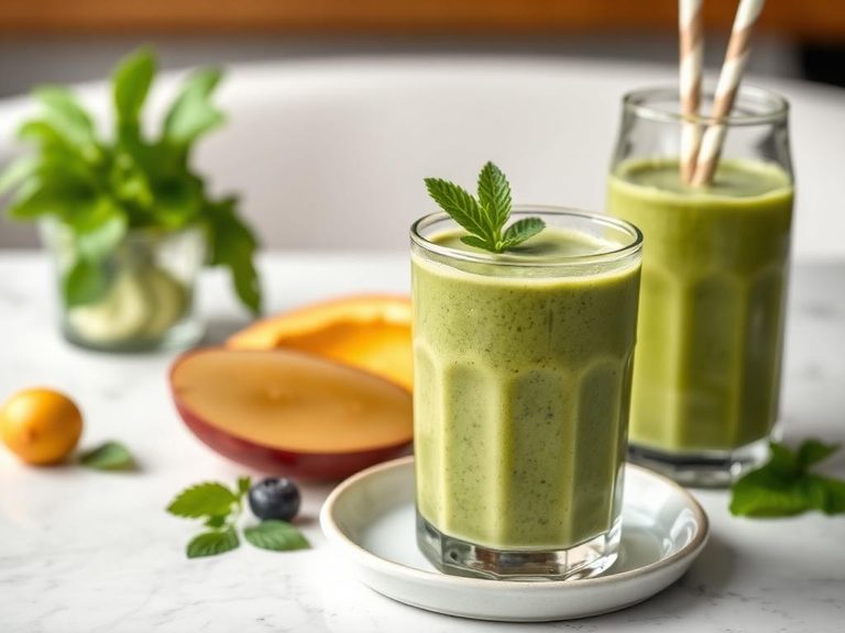 Blended into green smoothies
