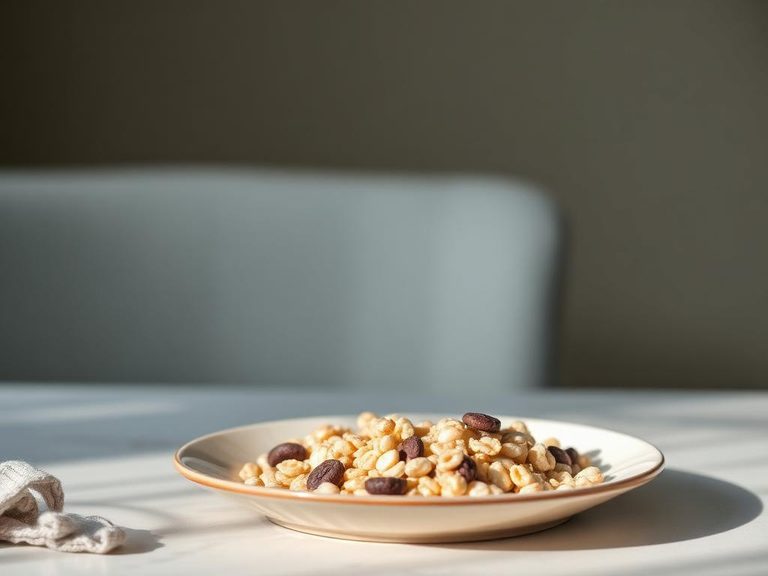 Blended into iron-fortified baby cereal